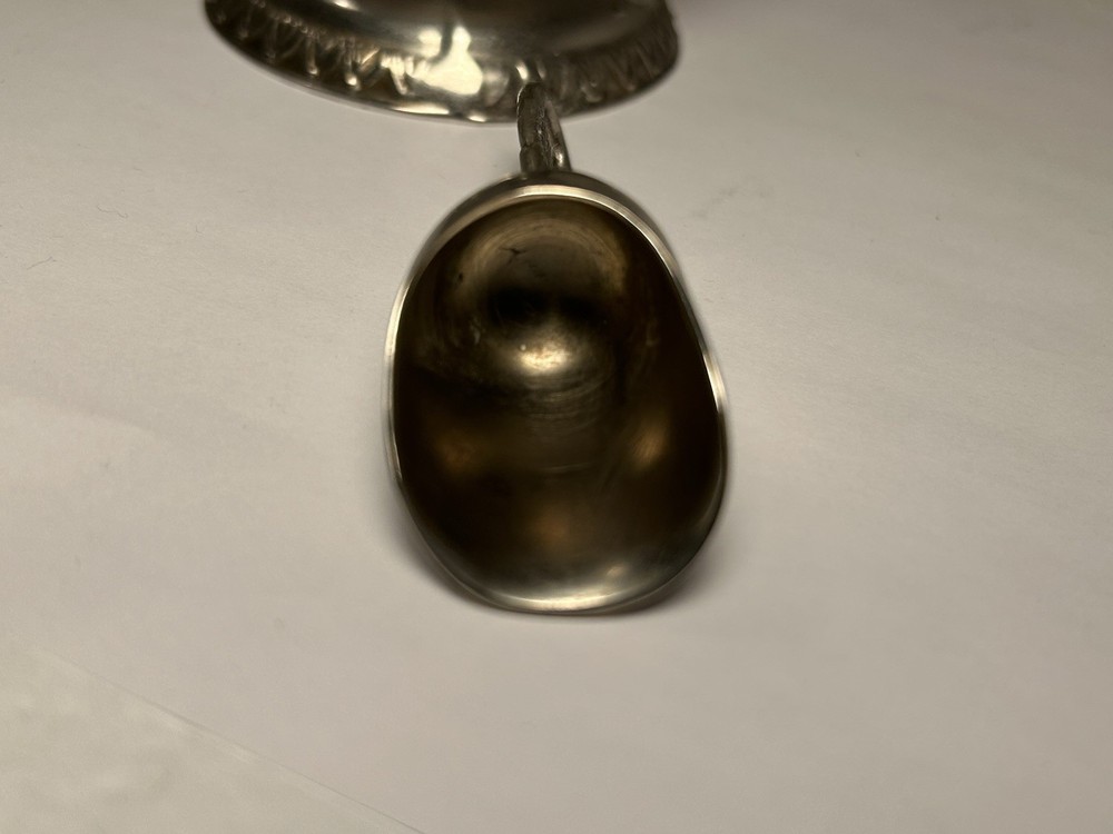 Vintage Silverplate Sugar Scuttle Rose Accent With Scoop 5.75”