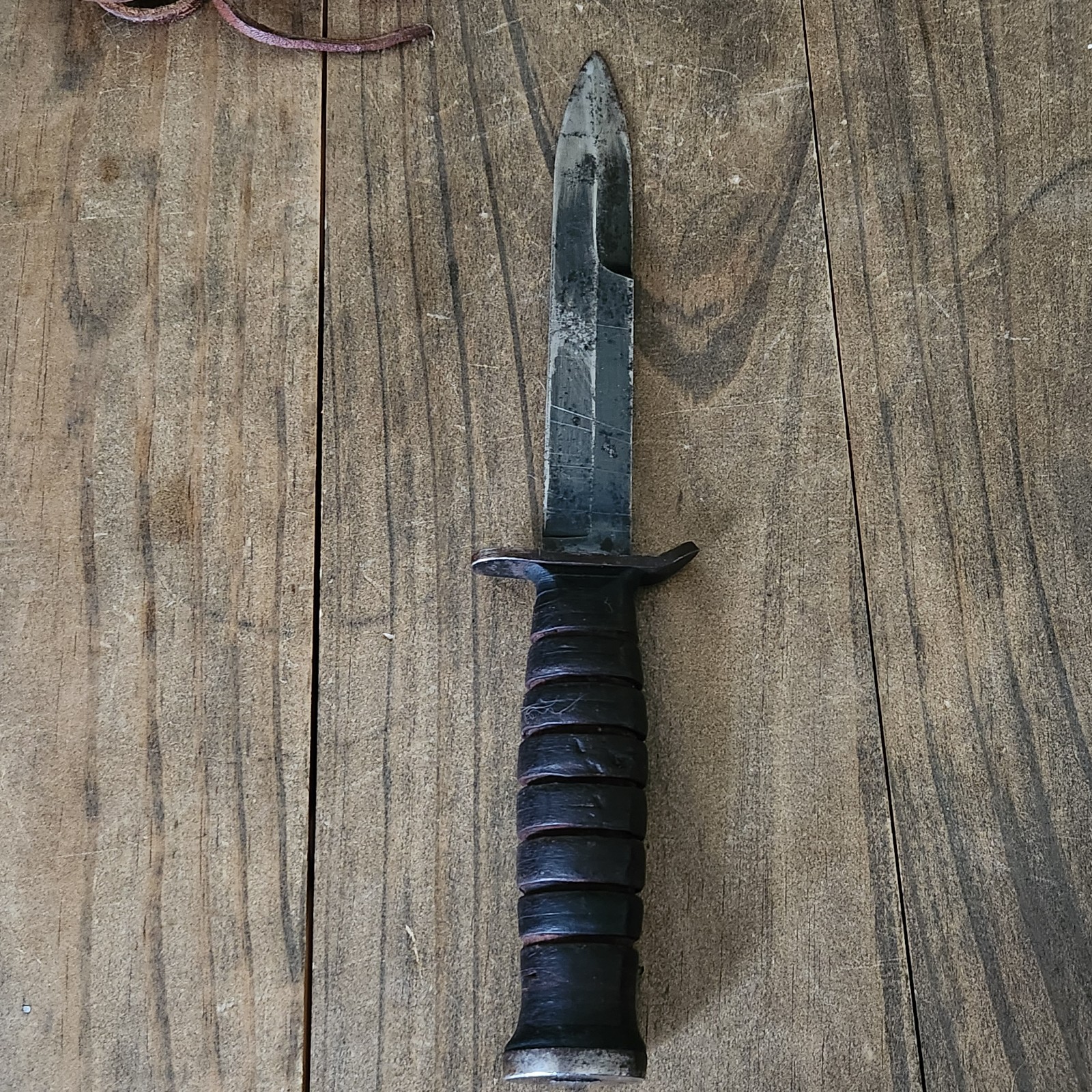 Vtg U.S. M3 Case 1943 Fighting Knife w/ U.S. M6 1943 L&C Leather Sheath FJA