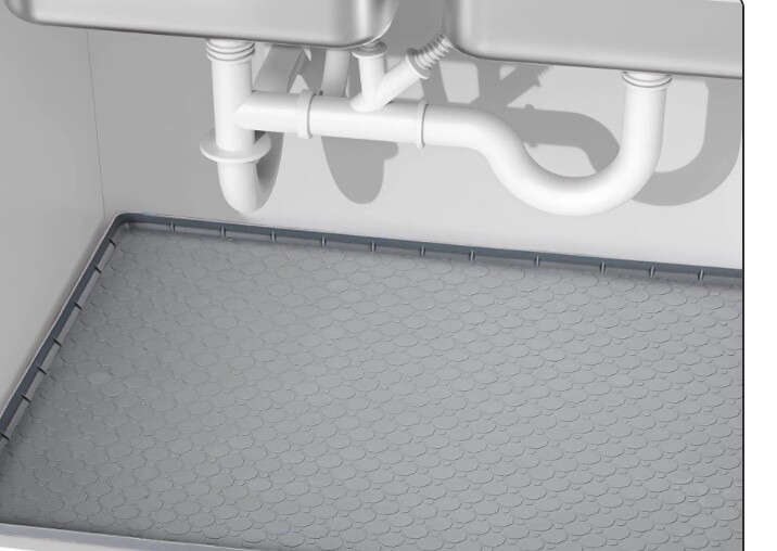 Under Kitchen Sink Mat (34x 22) Silicone Waterproof Mat