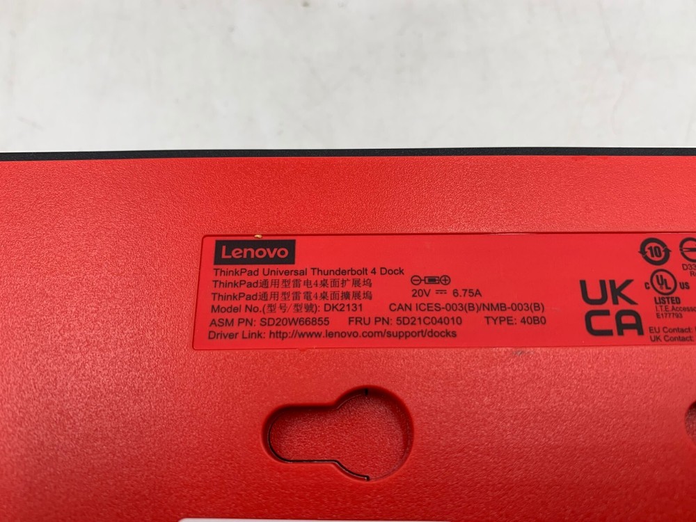 Lenovo ThinkPad Universal Thunderbolt 4 Dock Station Type 40B0 DK2131 SD20W66855