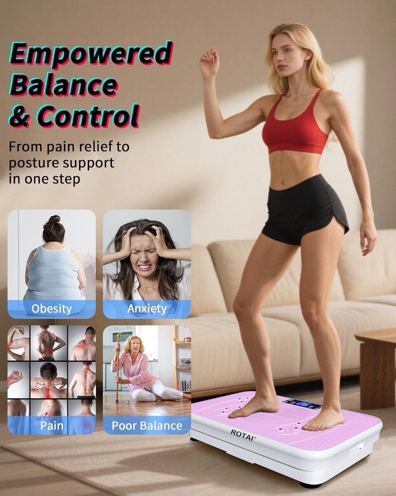 Shake Plate Vibration Exercise Machine for Lymphatic Drainage Massager