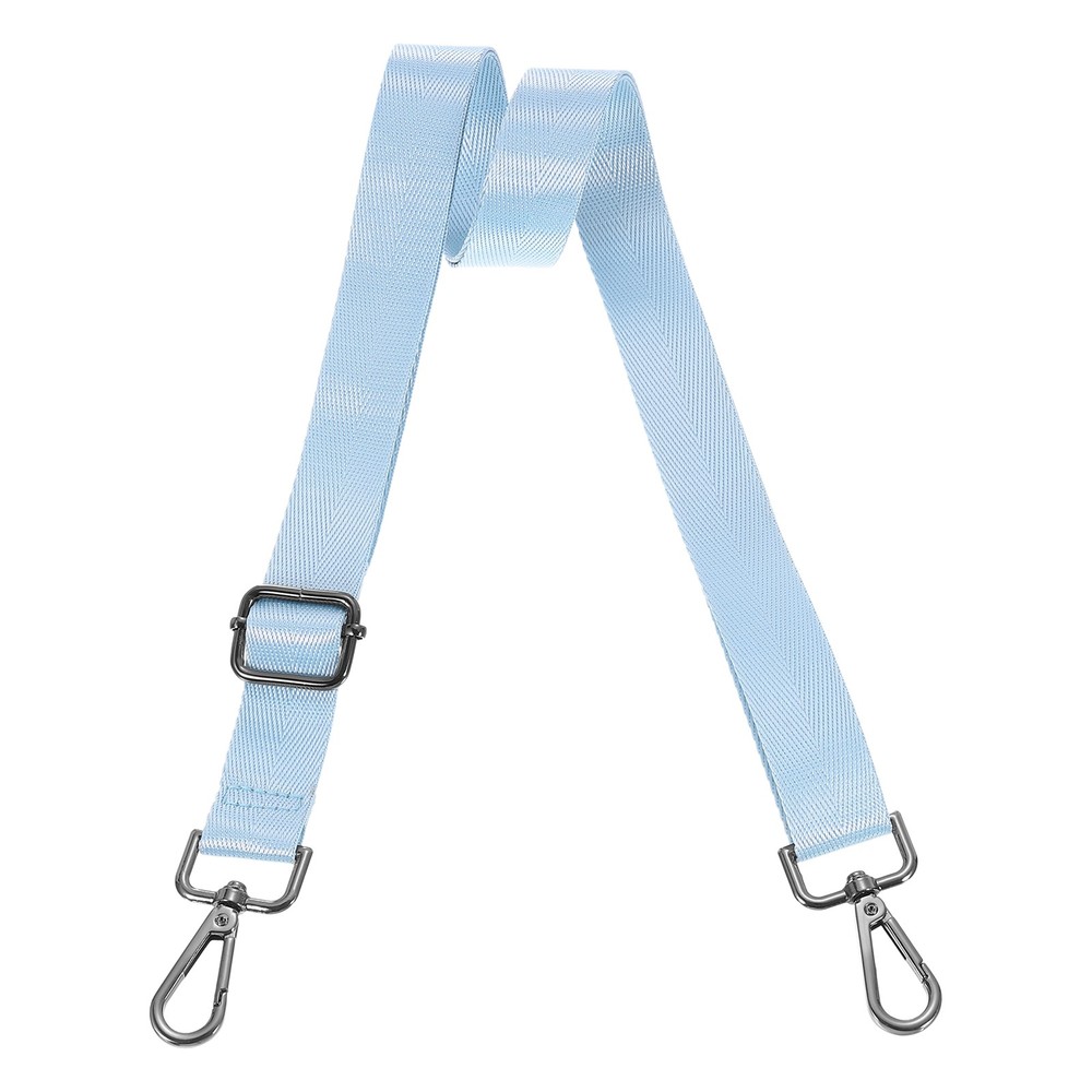 2.5cm Wide Shoulder Strap, Sky Blue, Black Pull Core Buckle