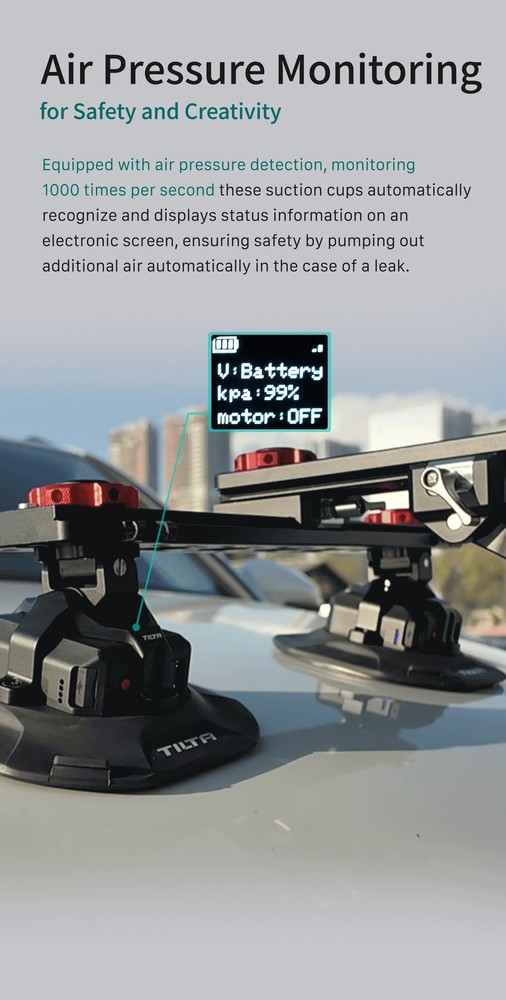 TILTA HDA-ESC Electronic Suction Cup 4.5" Multi-Functional ( Internal Batteries)