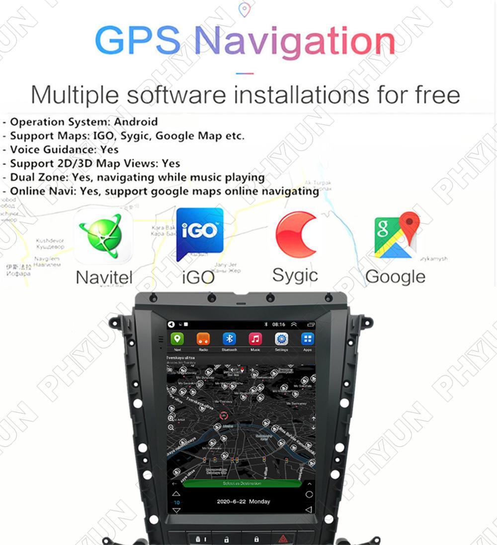 9.7'' Vertical Stereo Radio Android 11 GPS Head Unit For Cadillac SRX 2009-2012