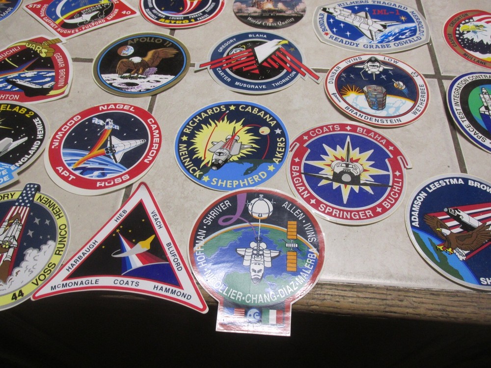 NICE MIXED LOT 33 Space Shuttle SPACE DECAL STICKERS