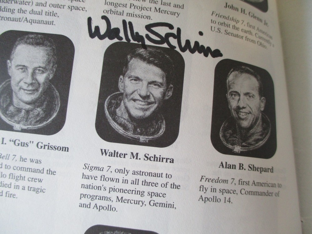 NASA APOLLO ASTRONAUT INDUCTION PROGRAM SIGNED BY WALTER M. SCHIRRA + PEN