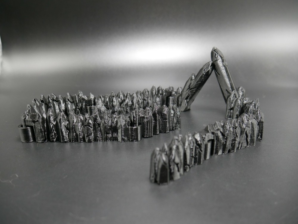 Tabletop Terrain 3d Printed Black Dungeon Cavern interlocking D&D, pathfinder