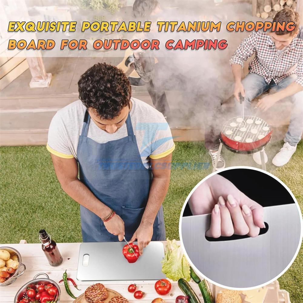 Titanium Cutting Board Double-Sided Titanium Cutting Boards for Kitchen Camping
