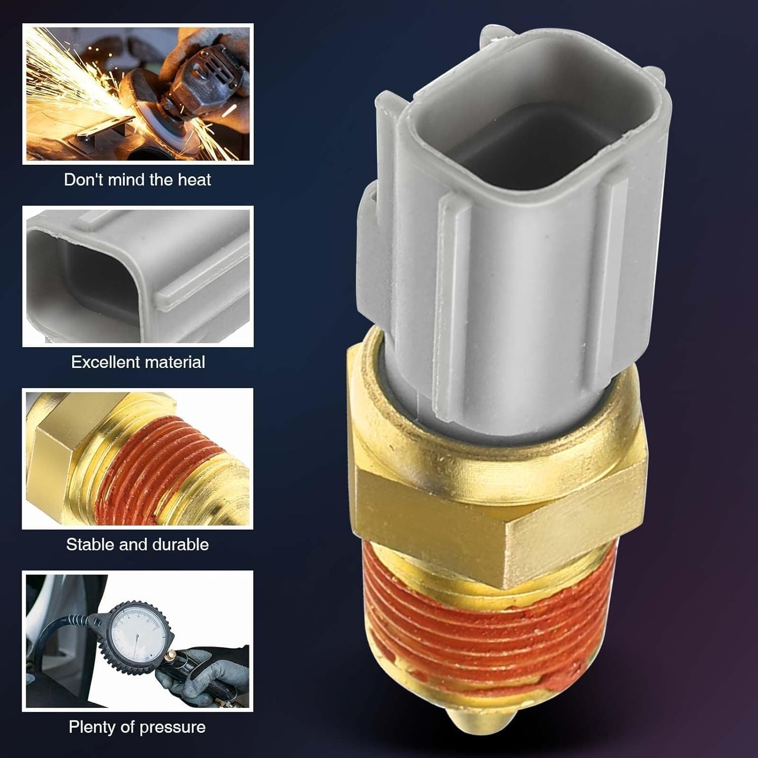 Engine Coolant Temperature Sensor F5AF-12A648-AA Compatible with Ford Lincoln