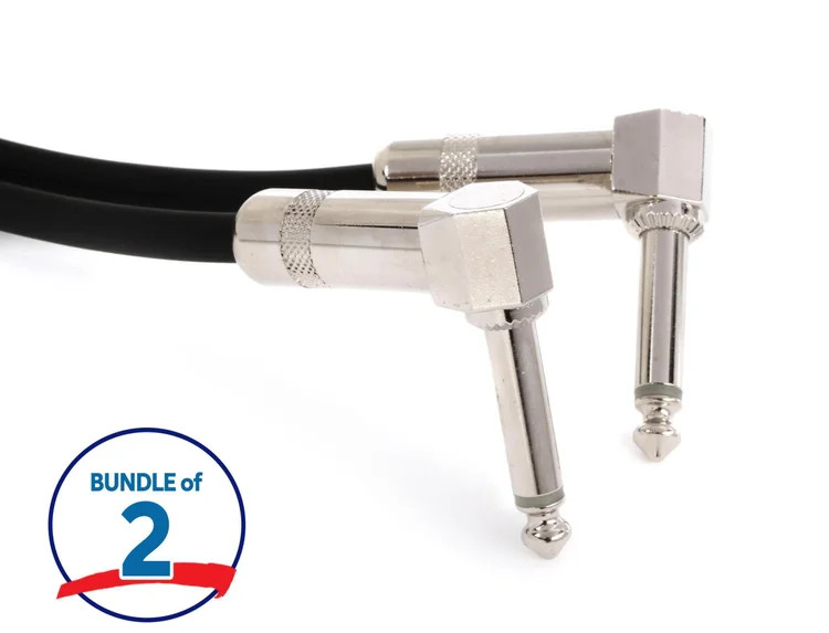 Pro Co EGLL-2 Excellines Right Angle to Right Angle Patch Cable (2-Pack) - 2