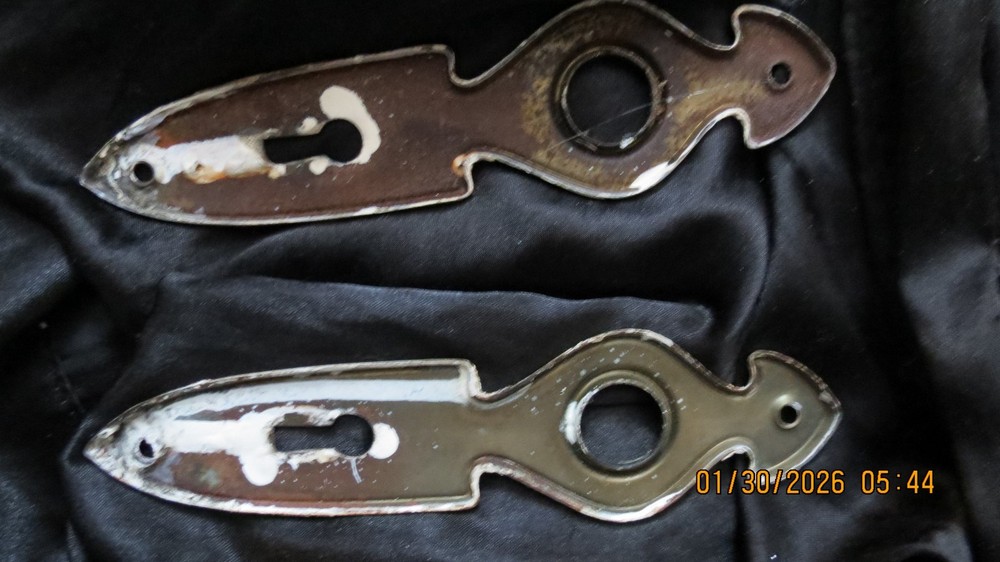 Antique Chrome Art Deco Mortise Lock Set