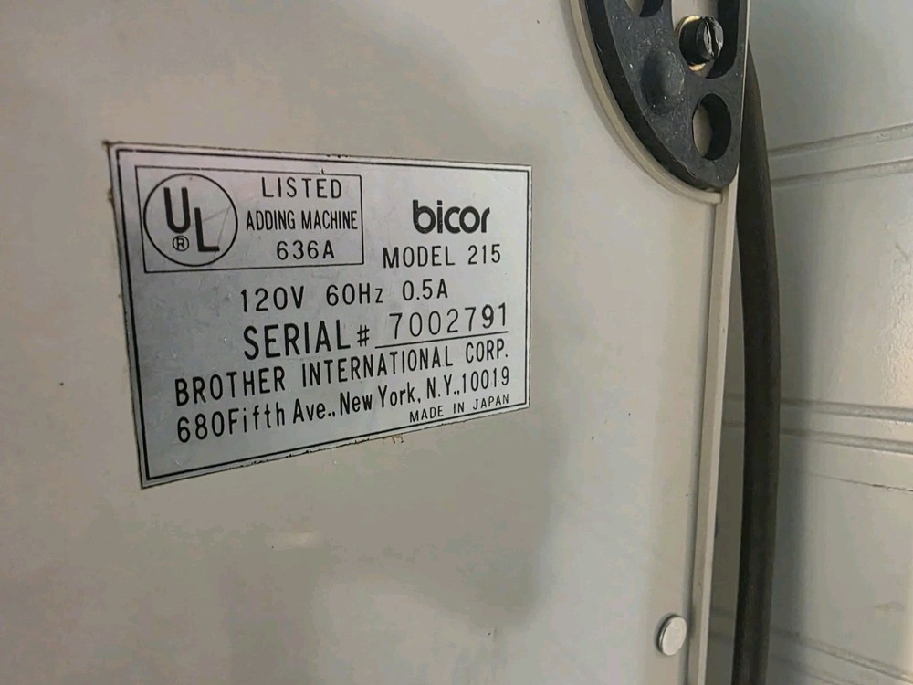 Vintage Bicor Model 215 Electric Adding Machine