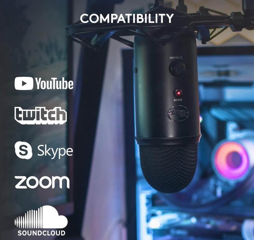 Logitech Creators Blue Yeti USB Microphone for Gaming Streaming Studio Quality