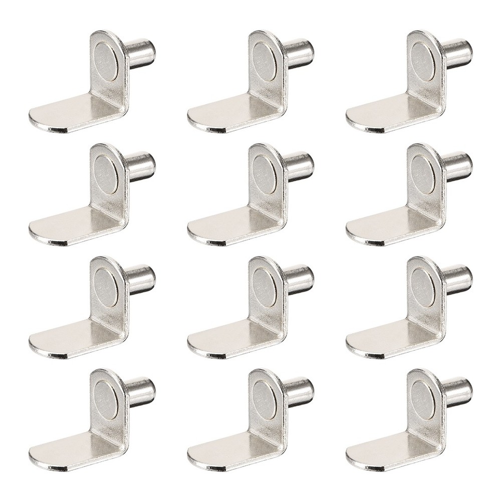 Shelf pin support, 6mm L-shaped support, wardrobe cabinet bracket 20pcs