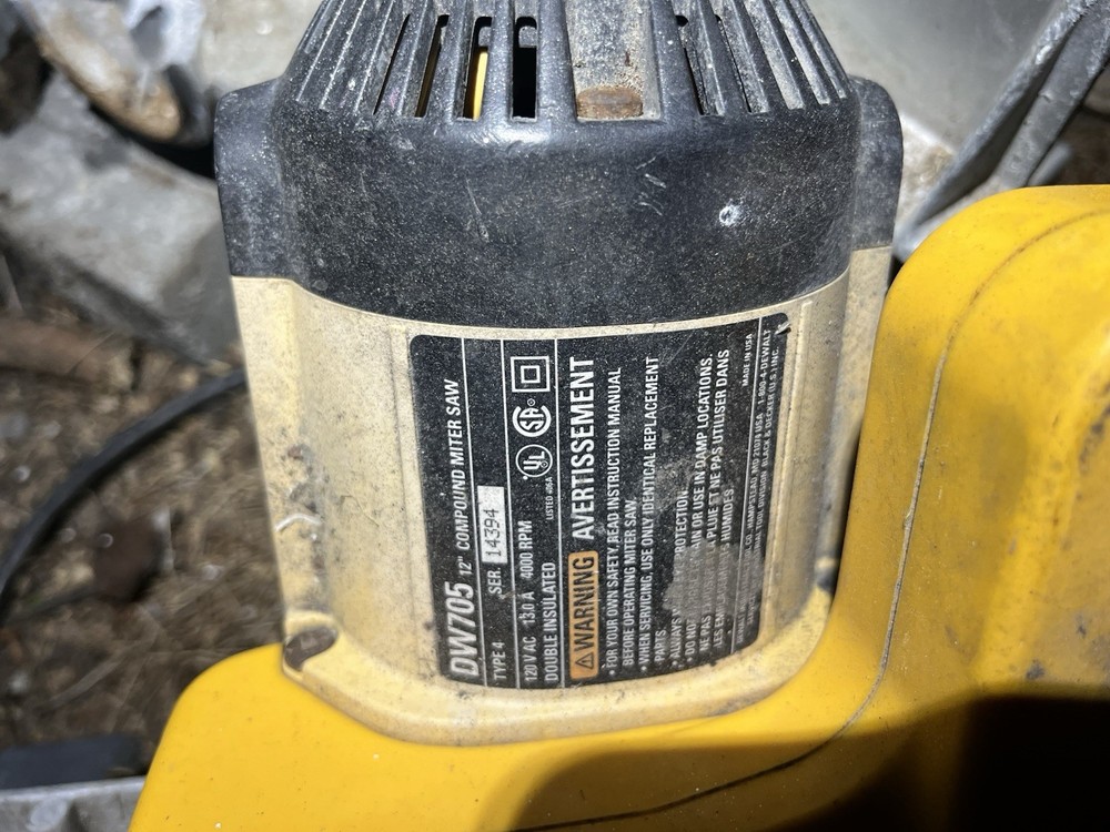 Dewalt Dw705 Miter Saw Motor Handle
