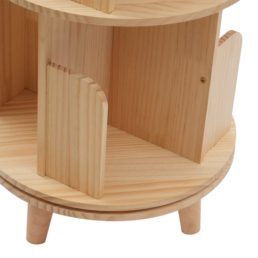 5-Tier Rotating Bookshelf 360 Display Multi-Functional Bookshelf Organizer Shelf