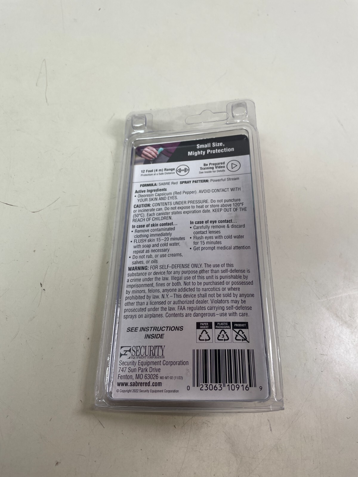 Sabre Mighty Discreet Mini Personal/Self Protection Pepper Spray MD-MT-02