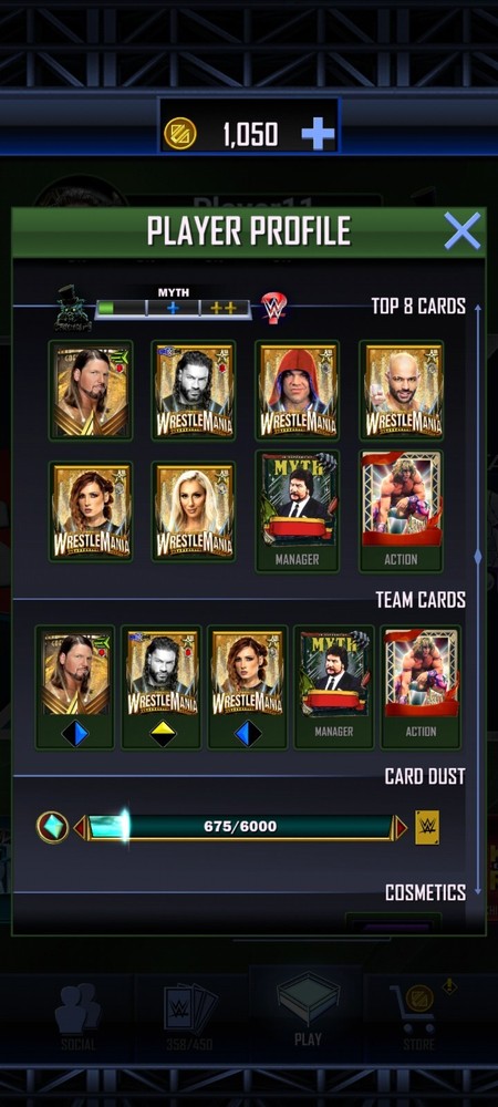 WWE Supercard MYTH Profile