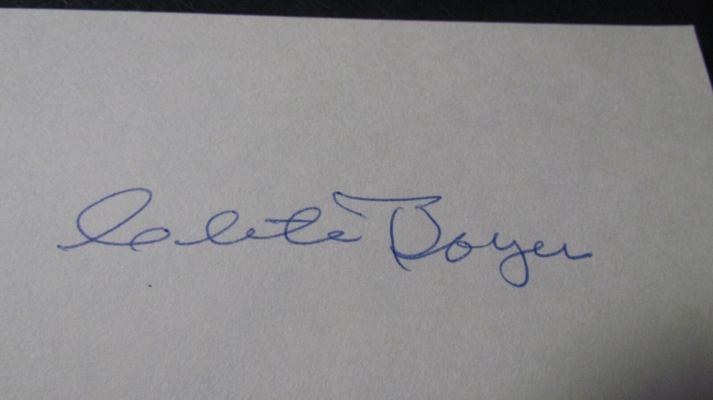 Clete Boyer signed Index Card