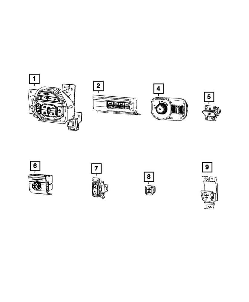 Genuine Mopar Instrument Panel Switch 68618899AA