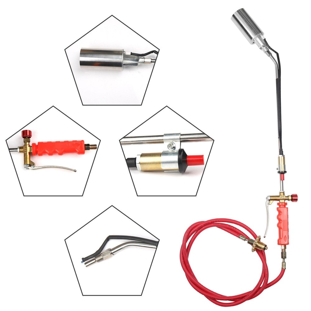 Propane Weed Torch Burner Ice Melter Push Button Igniter 79"Hose Portable