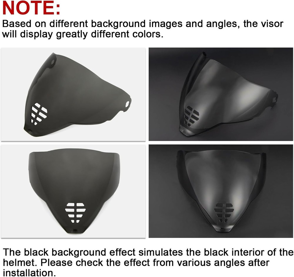Face Shield For Icon Airflite IC-06 Helmet Visor Replacement, Light Black Grey