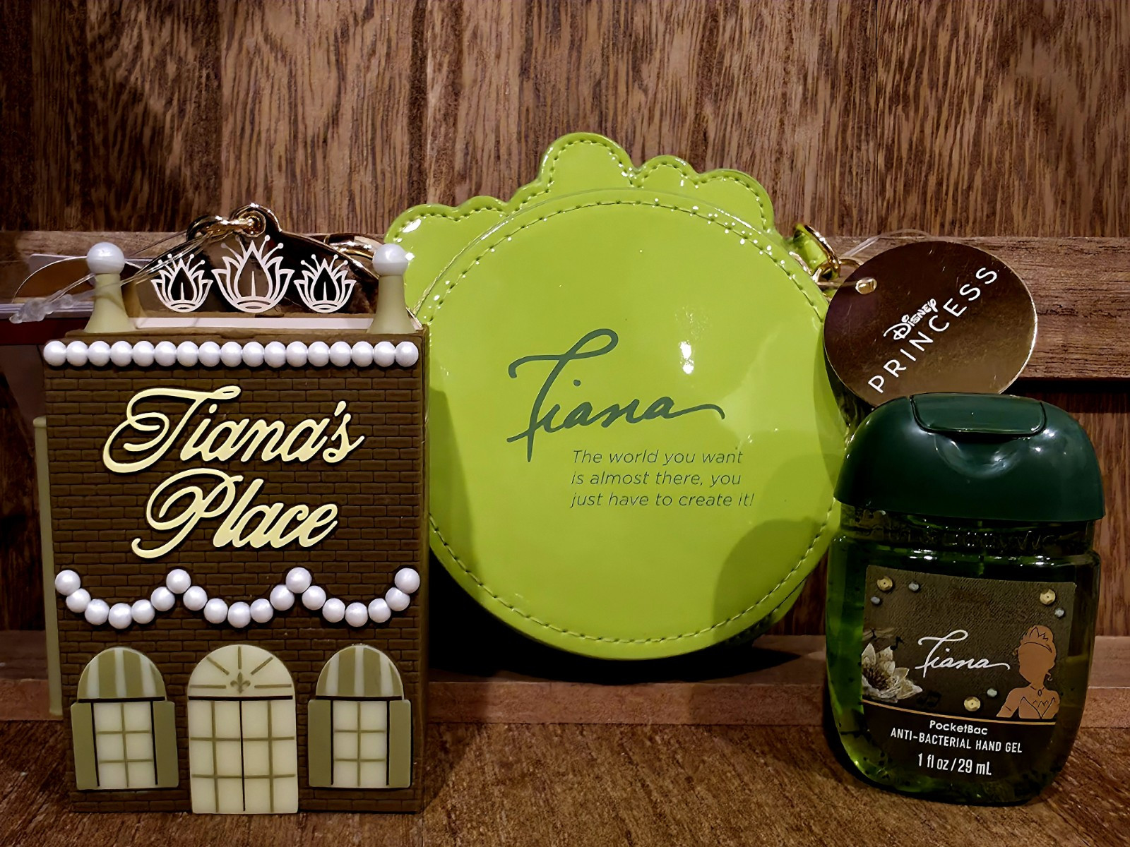 B&BW Disney Princess Tiana Coin Purse & Pocketbac 2-Pc Bundle ( NO REFILL)