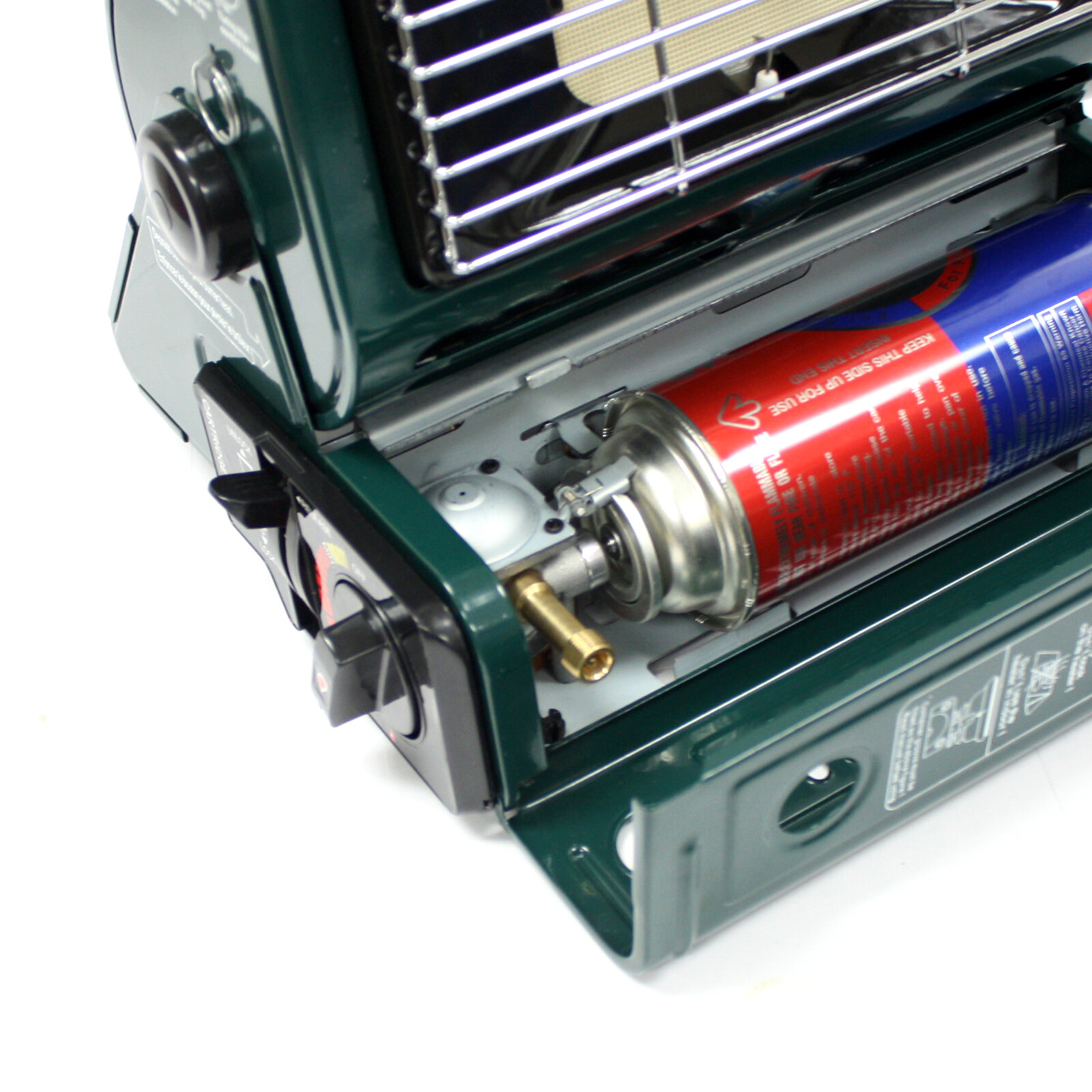 2 in1 Butane LP Gas Ceramic Burner Heater Warmer Heating & Cooking Stove Camping