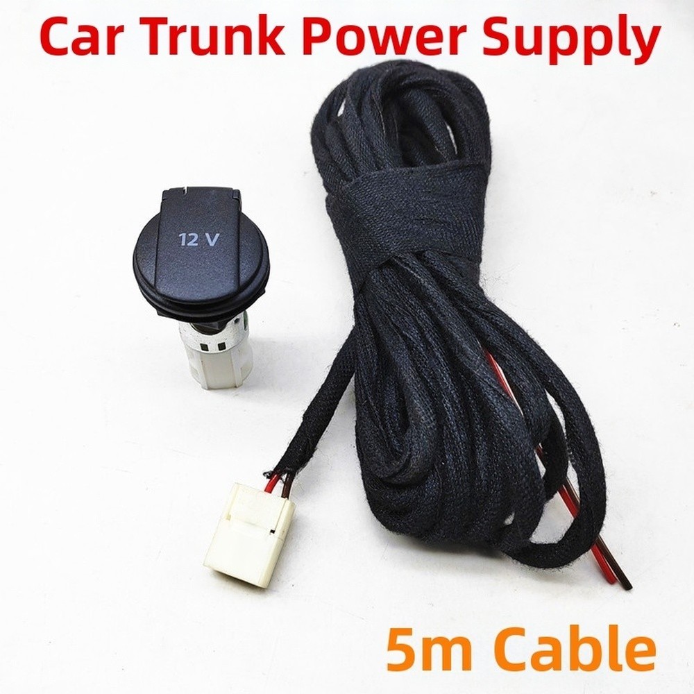 12V Trunk Power Outlet 5m Cable Adapter for Multi-Vehicle Compatibility