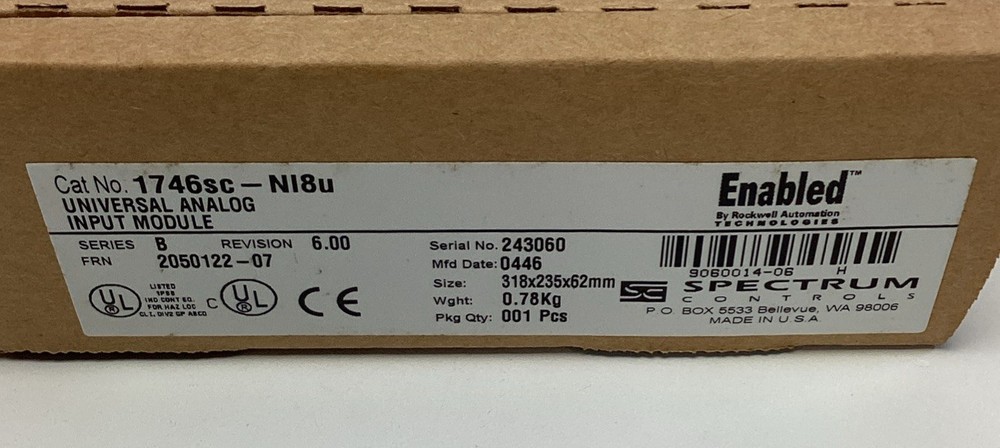 Spectrum 1746sc-NI8u 8-Channel Universal Analog Input Module AB Enabled