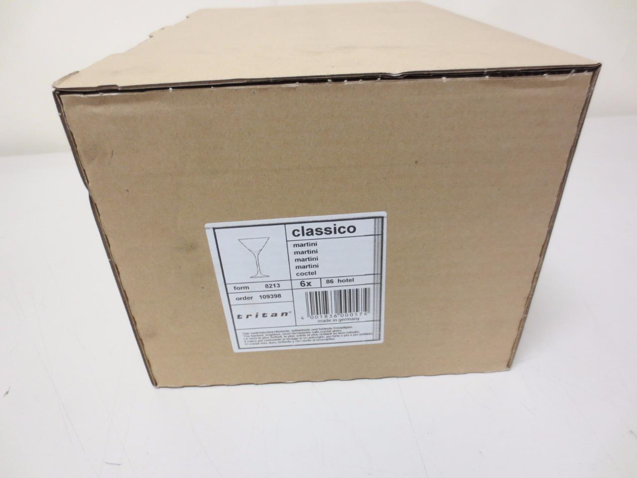 Set of 6 Schott Zwiesel Tritan Crystal Glasses Stemware Classico Martini, 8.5 Oz