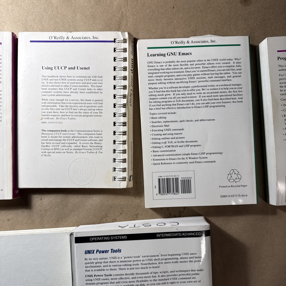 UNIX Book Bundle Programming Enviroment Kernighan Power Tools UUCP more