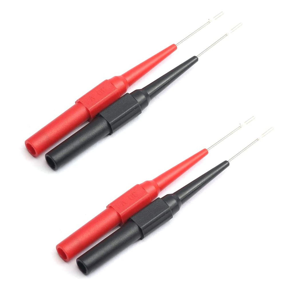 DEVMO 2Pairs Multimeter Test Lead Extention Back Probes Sharp Needle Micro Pi...