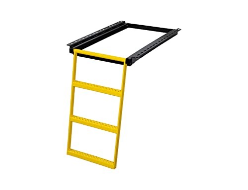 3-Rung Retractable Truck Step 30.25 Inch Height Yellow