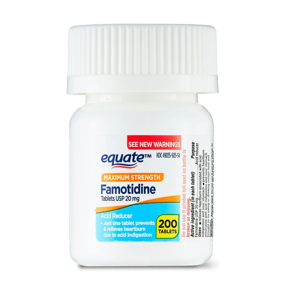 Equate Maximum Strength Famotidine Tablets, 20 mg, 200 Count