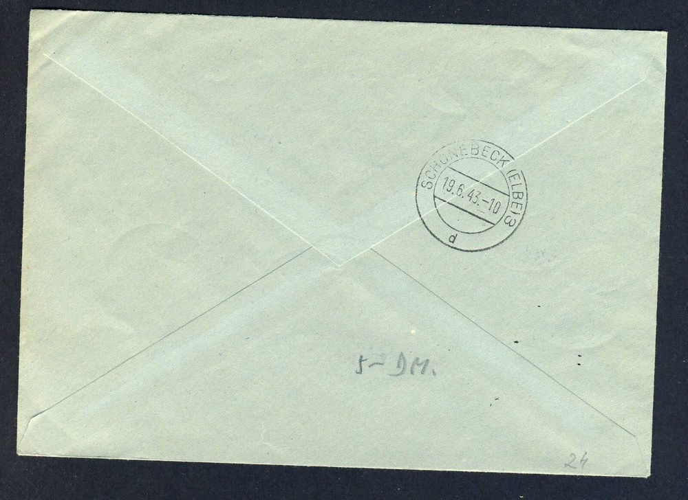 Lithuania 1943 Registered Cover Kibarten