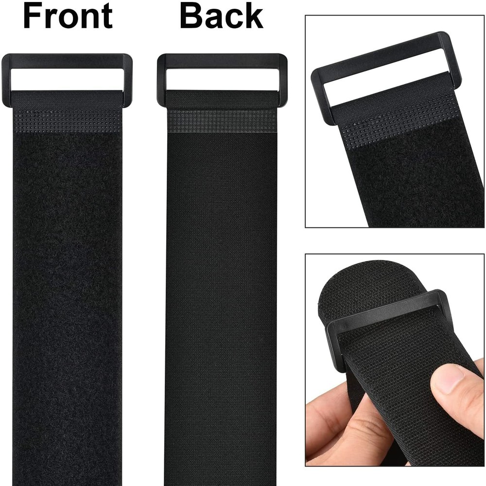 BONINO reusable Hook and Loop Strap Tape Cable straps ties Black