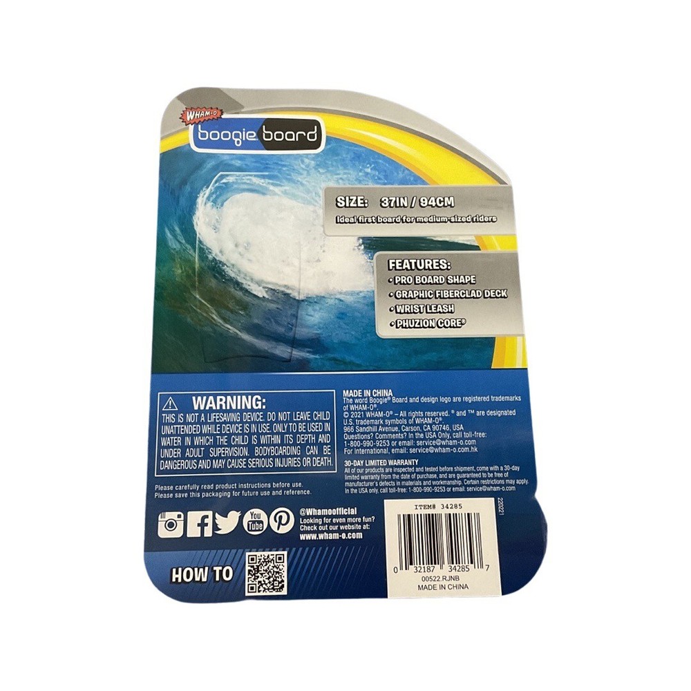 WHAM-O 37" BOOGIE BOARD ITEM 34285 (EPJ020669)