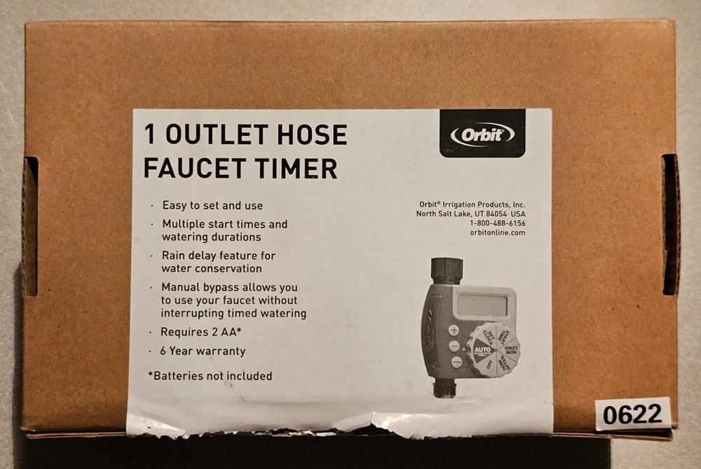 Orbit 62061Z Single-Outlet Hose Watering Timer -