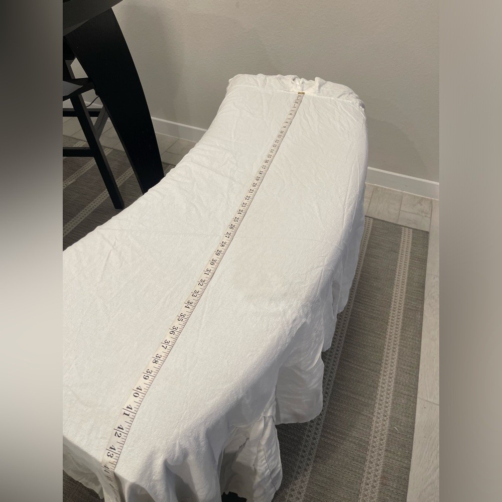 Baby & child Restoration hardware 100% linen crib bedsheet with attached skirt