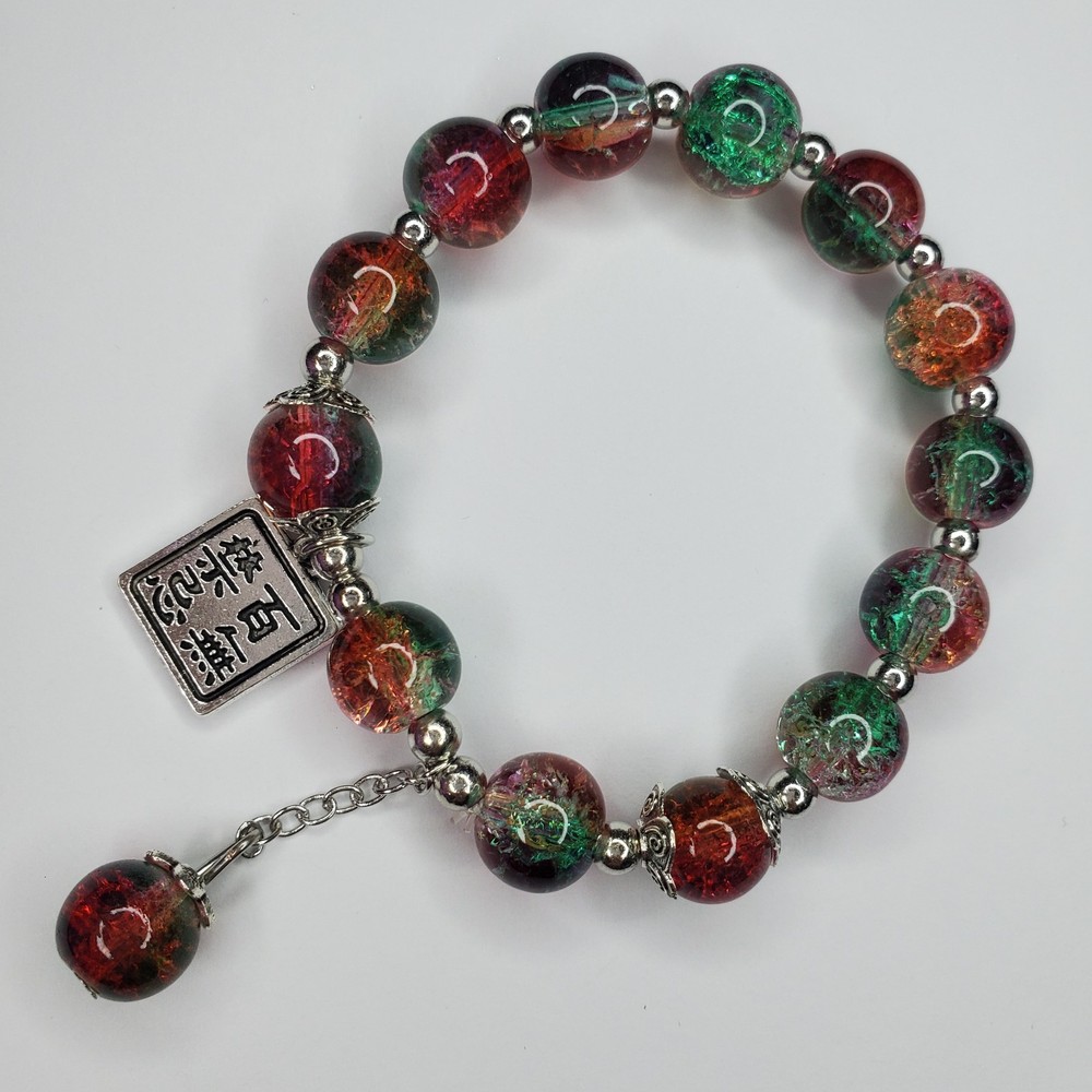 Hand crafted artisan unique gemstone bracelet