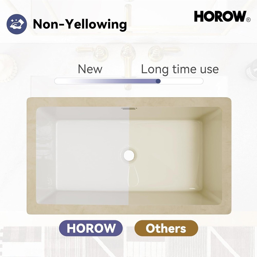 Undermount Bathroom Sink Rectangular, 27'' x 15'' White Rectangle Vessel Sink