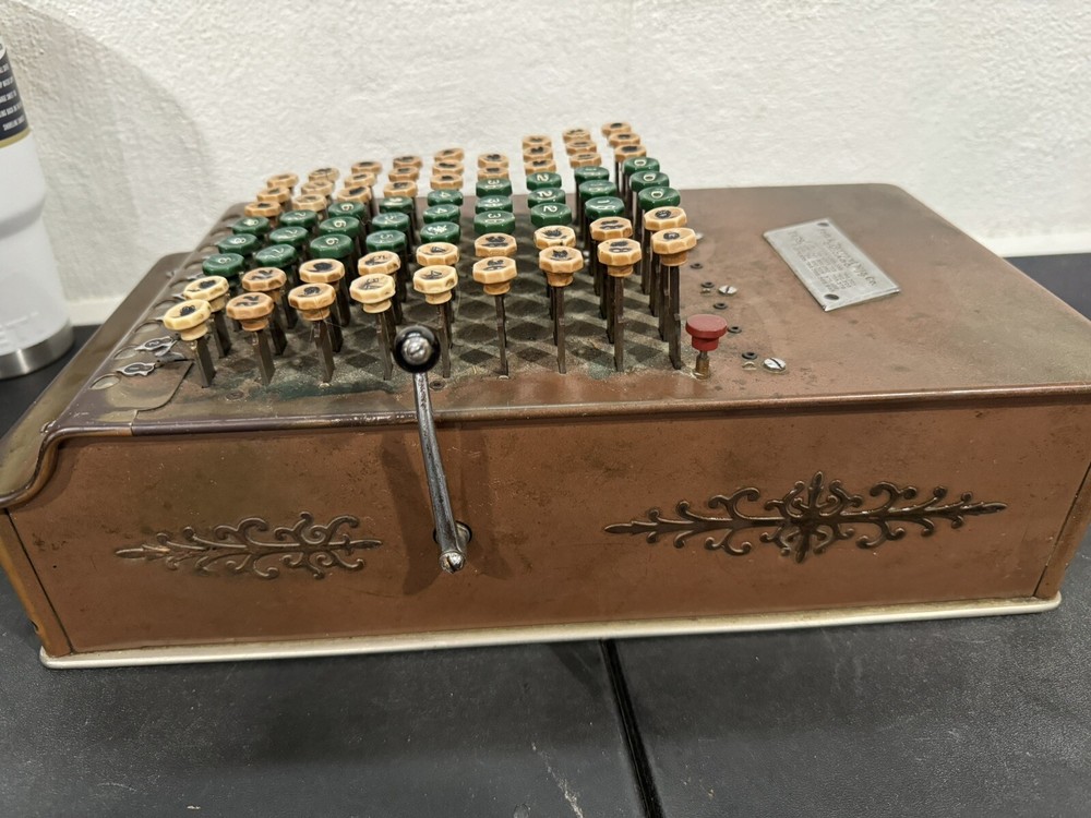 ANTIQUE VINTAGE FELT & TARRANT COMPTOMETER J285366 ADDING MACHINE 1920's ERA
