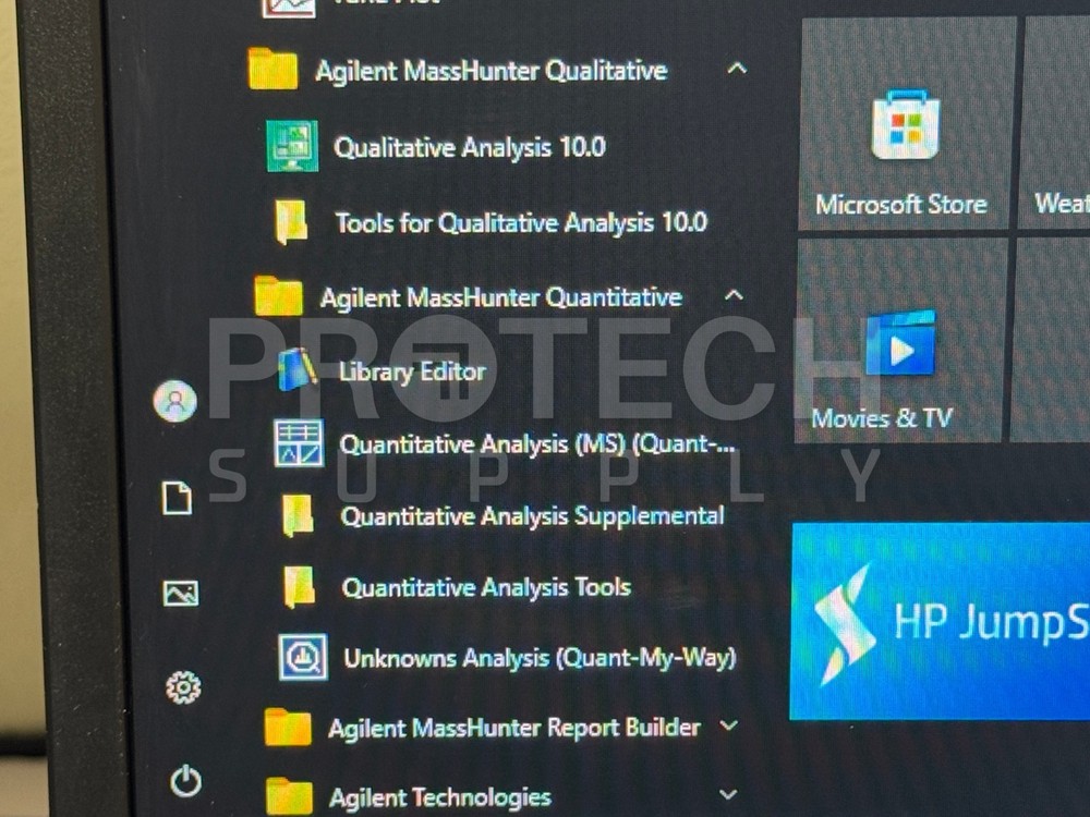 Agilent MassHunter Workstation Qualitative Analysis Software Loaded PC
