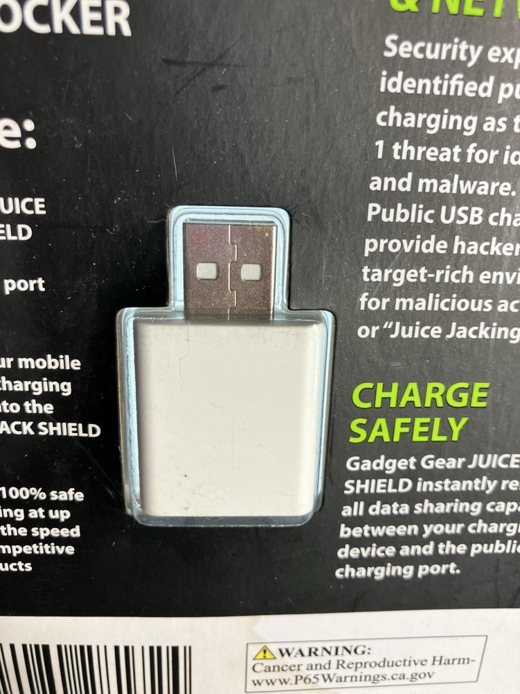 New Juice Jack Shield USB Data Blocker