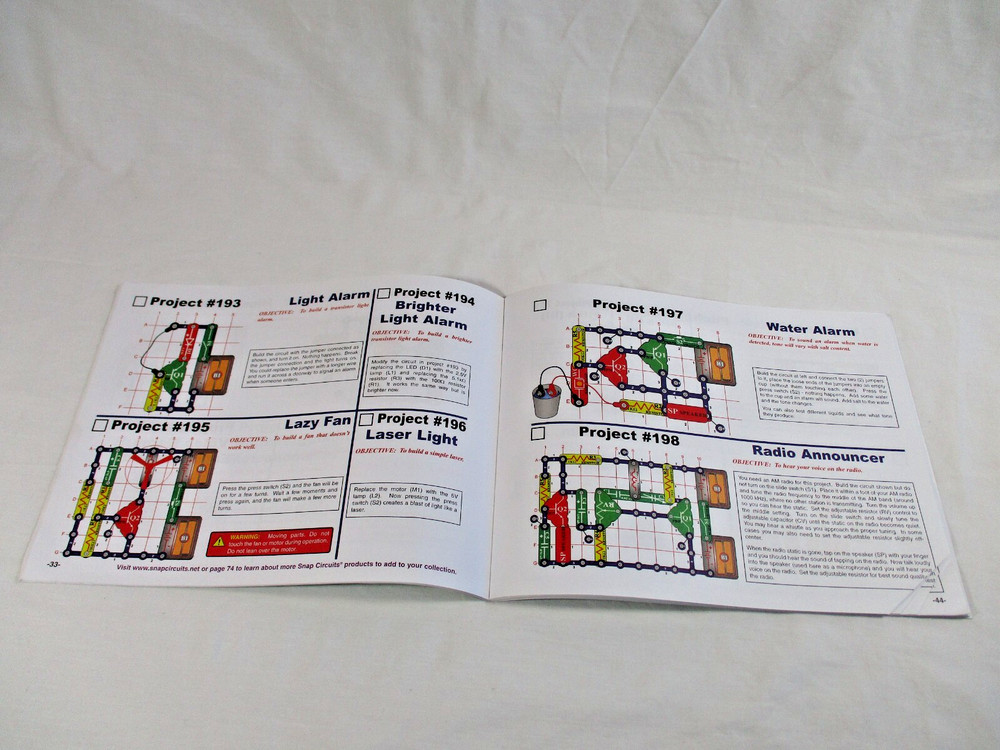 2 Electronic Snap Circuits Experiments Instruction Manuals *BOOKs ONLY* Elenco