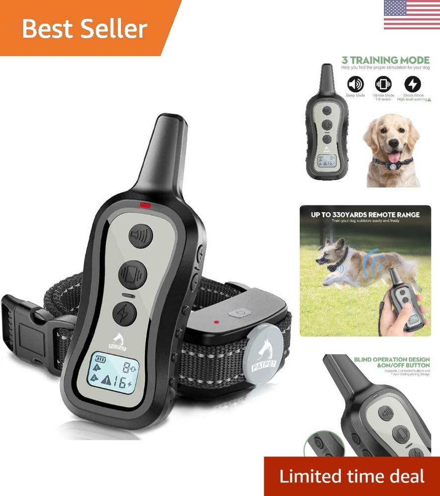 Dog Training Collar Shock Collar with Remote - 3 Training Modes, Beep, Vibrat...