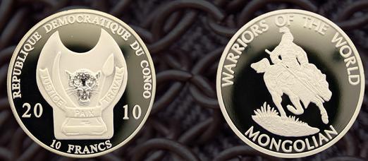 2010 Congo Large 10 Fr-Warriors-Mongolian