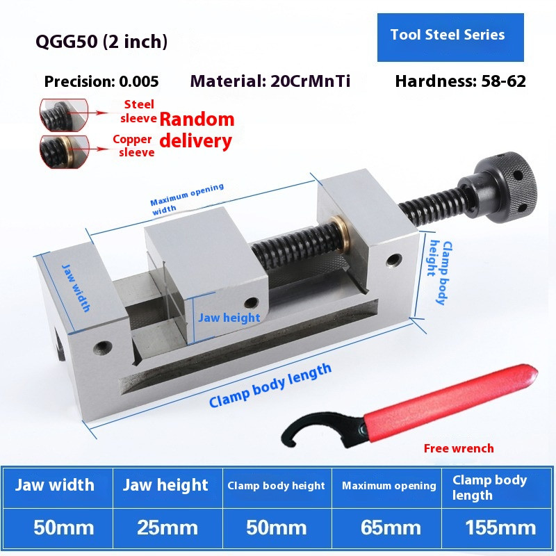 Manual Precision Parallel-Jaw Vise High-Precision Milling Machine Vise BenchVise
