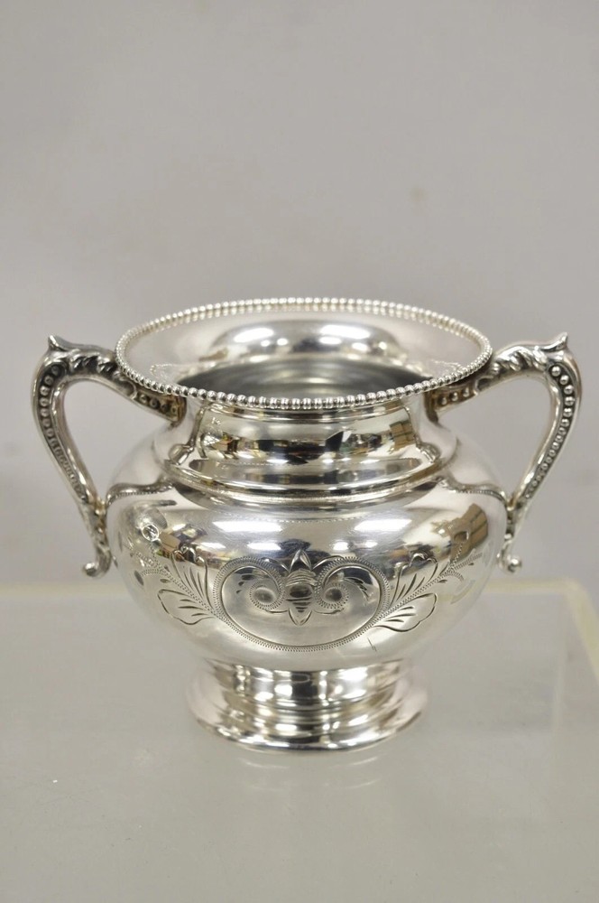 Antique Manhattan Silver Plate Co Silver Plated Tea Serving Set - 4pc Set